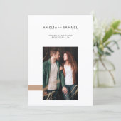 Einfache Boho-Minimalist-Hochzeit Einladung (Stehend Vorderseite)