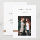 Einfache Boho-Minimalist-Hochzeit Einladung (Vorne/Hinten)