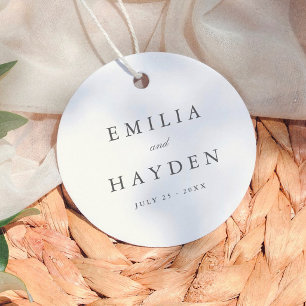 Einfache Boho-Minimalist-Hochzeit Geschenkanhänger