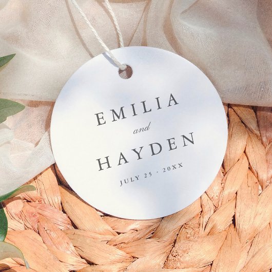 Einfache Boho-Minimalist-Hochzeit Geschenkanhänger