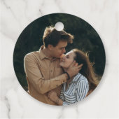 Einfache Boho-Minimalist-Hochzeit Geschenkanhänger (Rückseite)