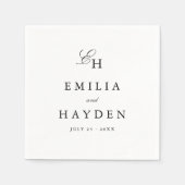 Einfache Boho-Minimalist-Hochzeit Serviette (Vorderseite)