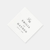 Einfache Boho-Minimalist-Hochzeit Serviette (Ecke)