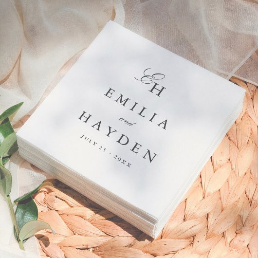 Einfache Boho-Minimalist-Hochzeit Serviette