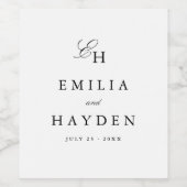 Einfache Boho-Minimalist-Hochzeit Weinetikett (Einzelnes Label)