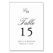 Einfache Boho-Minimalist-Hochzeitstisch-Nummer Tischnummer (Vorderseite)