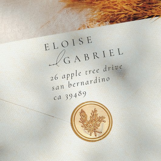 Einfache Boho Moderne Minimal Wedding Rücksendeadr Gummistempel