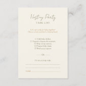 Einfache Boho Nesting-Party-Aufgabenliste Karte (Vorderseite)