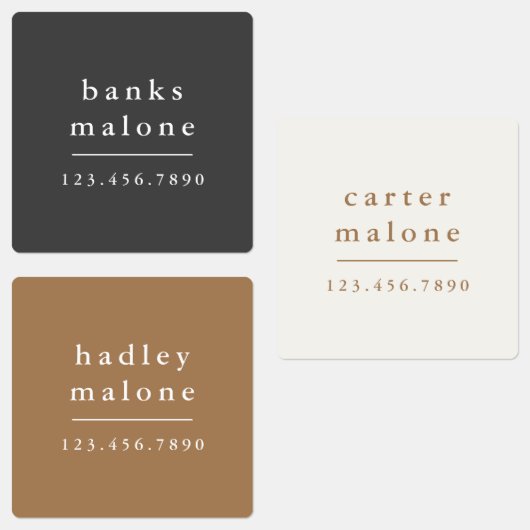 Einfache Boho Rainbow Kids Wasserdichte Namensschi Etiketten (Gruppe)