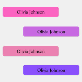 Einfache Boho Rainbow Kids Wasserdichte Namensschi Etiketten