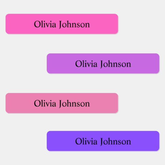 Einfache Boho Rainbow Kids Wasserdichte Namensschi Etiketten (Gruppe)