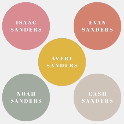 Einfache Boho Rainbow Wasserdichte Bekleidungsbeze Etiketten (Gruppe)