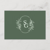 Einfache Boho Ruby Wine Wedding Details Begleitkarte (Rückseite)