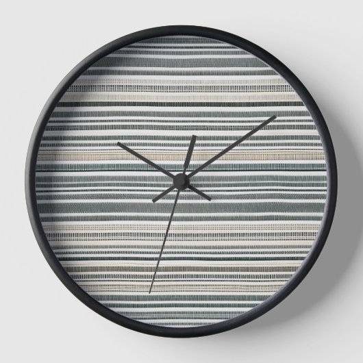 Einfache Boho Stripe-Uhr Uhr (Vorderseite)