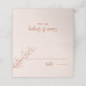 Einfache Boho Terracotta, geflochtene Hochzeitsfei Platzkarte (Außenseite Aufgefaltet)