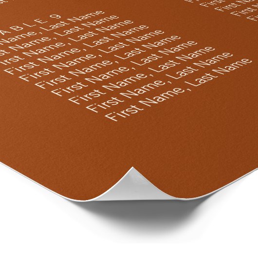 Einfache Boho Typografie Hochzeitsstift Poster (Ecke)