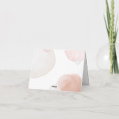 Einfache Boho Wasserfarbe Abstrakt Babydusche Dankeskarte (Rückseite)