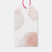 Einfache Boho Wasserfarbe Abstrakt Babydusche Geschenkanhänger (Rückseite)