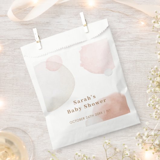 Einfache Boho Wasserfarbe Abstrakt Babydusche Geschenktütchen (Ausgeschnitten)