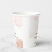 Einfache Boho Wasserfarbe Abstrakt Babydusche Pappbecher (Rechts)