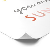 Einfache Boho Wasserfarbe Gold Sie sind mein Sonne Poster (Ecke)