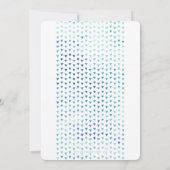 EINFACHE BOHO WEDD modernes Dreieck Muster blau Einladung (Rückseite)