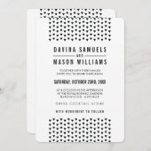 EINFACHE BOHO WEDD modernes Dreieck Muster schwarz Einladung (Vorne/Hinten)