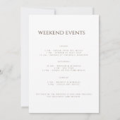 Einfache Boho Wildblume Bachelorette Wochenendkart Einladung (Rückseite)