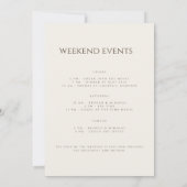 Einfache Boho Wildblume Bachelorette Wochenendkart Einladung (Rückseite)