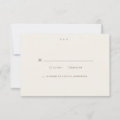 Einfache Boho Wildblume Beige UAWG Wedding Card RSVP Karte (Rückseite)