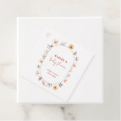 Einfache Boho Wildblume Frame Baby Dusche Geschenkanhänger (Beispiel)