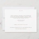 Einfache Boho-Wildblume Save the Date Hochzeitskar (Rückseite)