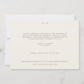 Einfache Boho-Wildblume Save the Date Hochzeitskar (Rückseite)