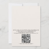 Einfache Boho-Wildblumen Rustikale QR-Code-Hochzei Einladung (Rückseite)