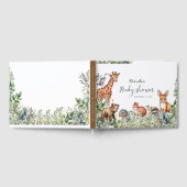 Einfache Boho Woodland Babydusche Gästebuch (Voll)