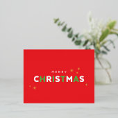 Einfache Bold Found Weihnachtskarte Folien Feiertagspostkarte (Stehend vorne)