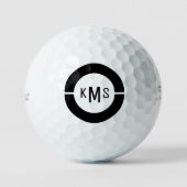 Einfache Bold Monogram Titleist Pro V1 Golfball (Vorderseite)