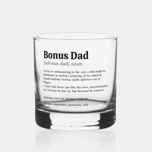 Einfache Bonus-Vater-Definition Whiskyglas (Vorderseite)