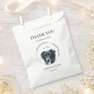 Einfache Border Collie Wedding Vielen Dank für Ihr Geschenktütchen