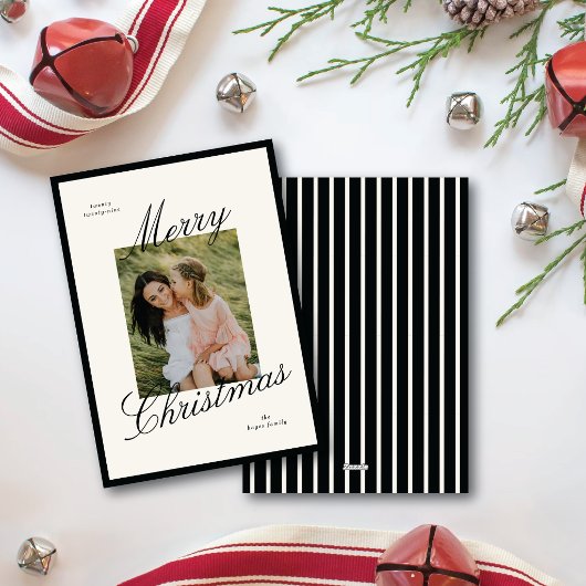 Einfache Border Elegant Script Frohe Weihnachten F