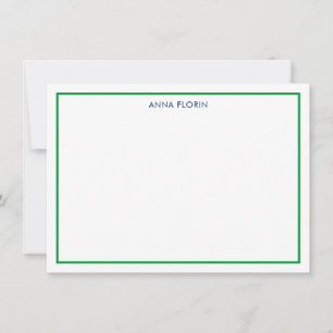 Einfache Border Kelly Green Note Card Mitteilungskarte
