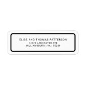 Einfache Border Three Line Return Address Label (Vorne)