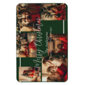 Einfache Border-Weihnachtskarte Magnet (Vertikal)