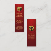 Einfache Börse Graph Red Vignette Mini Visitenkarte (Vorne/Hinten)