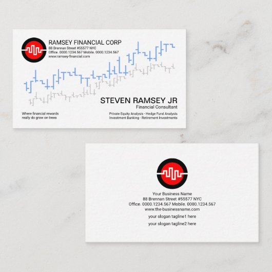 Einfache Börsenbewertung Visitenkarte (Vorne/Hinten)