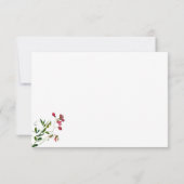 Einfache botanisch rosa grüne Blume Einladung (Rückseite)