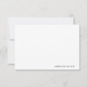 Einfache botanische Angewohnheit Vielen Dank Dankeskarte (Rückseite)