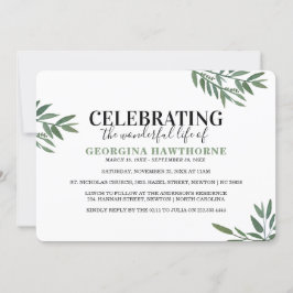 Einfache botanische Aquarellmesse Einladung