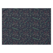 Einfache botanische Berries Weihnachtsmuster Tischdecke (Vorderseite (Horizontal))