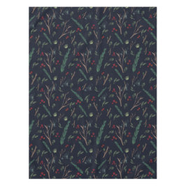 Einfache botanische Berries Weihnachtsmuster Tischdecke